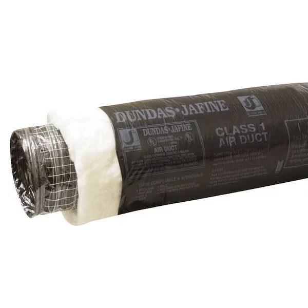 DUNDAS JAFINE BPC625 Flexible Insulated Duct, 5000 fpm, Polyester, Dundas Jafine, Mfr#: BPC625