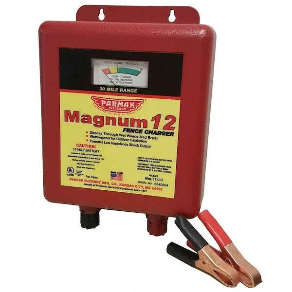 Parmak MAG12UO Electric Fence Charger, 12 V Battery, Parmak, Mfr#: MAG12UO