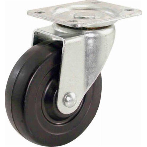 9629 4 in. Rubber Wheel Swivel Plate Caster, Highboy, Mfr#: HI587653