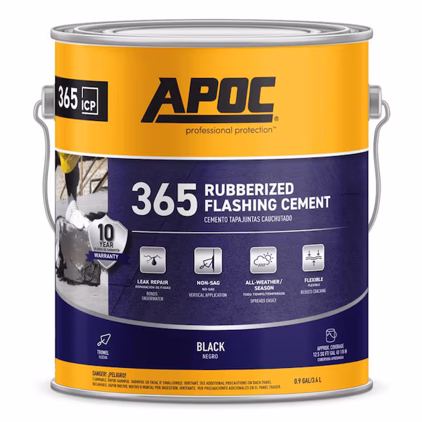 Rubr-Seal Gloss Black Rubber Roof & Flashing Cement 3.6 qt, Black Jack, Mfr#: 6148-9-34