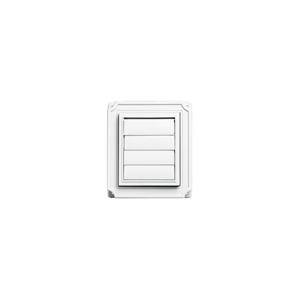BUILDERS EDGE 140037079001 Exhaust Vent, 12 sq-in Net Free Ventilating Area, White, Builders Edge, Mfr#: 140037079001