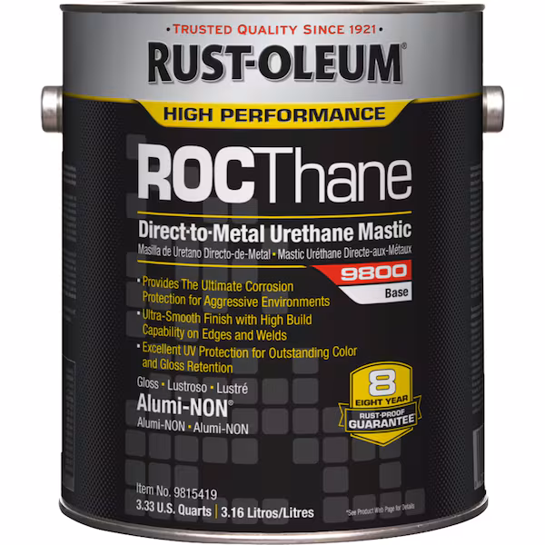 9800 Urethane Mastic, Alumi-NON, 1 gal., Rust-Oleum, Mfr#: 9815419