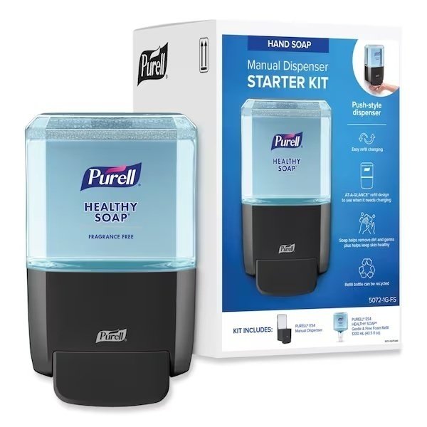 HEALTHY SOAP Gentle and Free Foam ES4 Starter Kit, 1,200 mL, Graphite, Purell, Mfr#: 5072-1G-FS