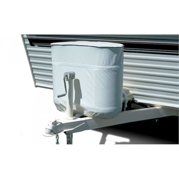 For Single 20 Pound - 5 Gallon Tank While Mounted, Weatherproof, Polar White, Vinyl, Adco, Mfr#: 2111