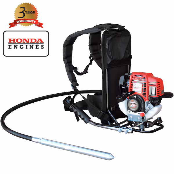 Concrete Vibrator1.6HP Hondaw/10ft FlexShaftCableWhipBackpack 12000VPM, Tomahawk Power, Mfr#: TVIBH + TVW10-P