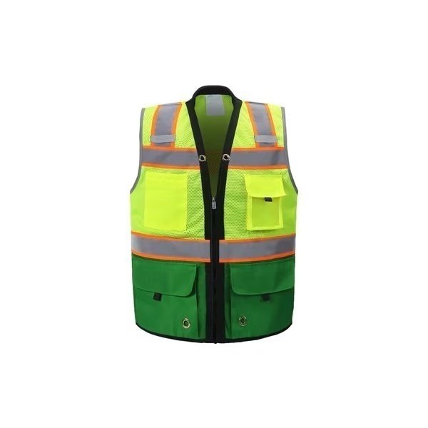 Orange Contrast Hi-Vis Vest, X-Large, Class 2, 2W International, Mfr#: 7038C-2 XL