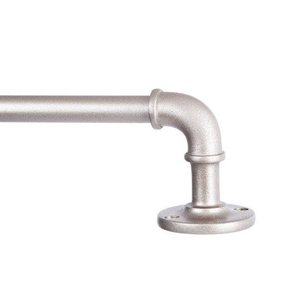 Kenney Adler 5/8" Indoor/Outdoor Rust-Resistant Wrap Around Curtain Rod, 28-48", Brushed Nickel, Kenney Mfg, Mfr#: KN90020