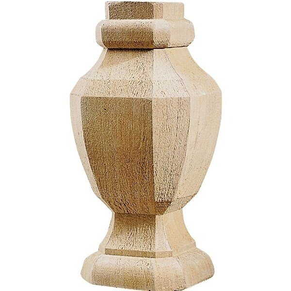 UPF 106089 Post Top, 6-3/4 in H, Pine, White, Upf, Mfr#: 106089