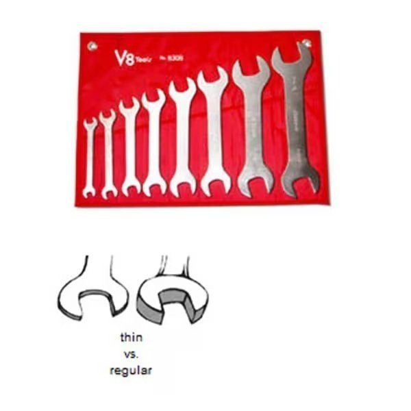 Super Thin Wrench Set Sae, 8Pc, V-8 Tools, Mfr#: V8T8308