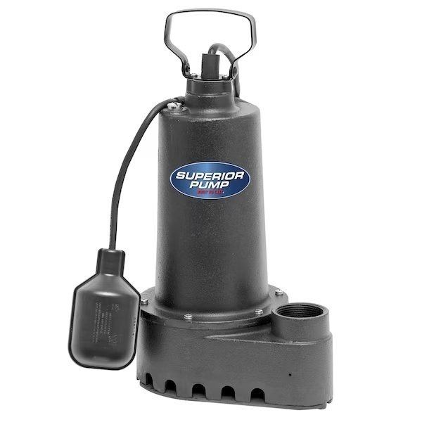 1/2 HP Ci Effluent Pump with  Float Switch, Superior, Mfr#: 92505