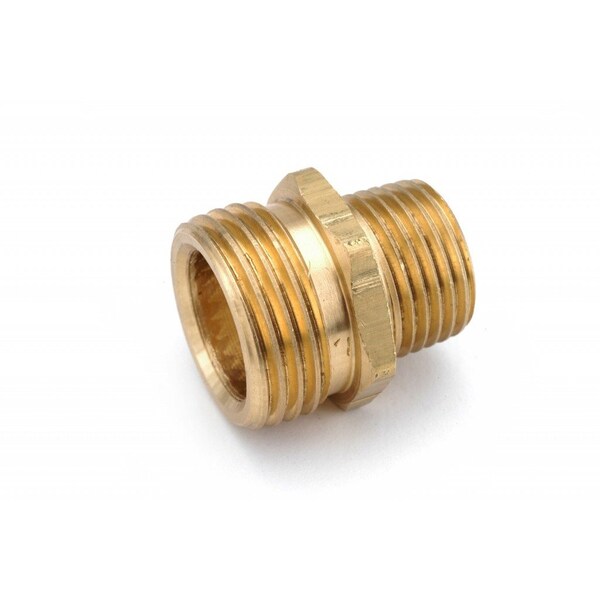 34 Male Garden Hose Thread x 12 Male Pipe Thread Straight Brass Single Lead Free, Midland Industries, Mfr#: 707478-1208