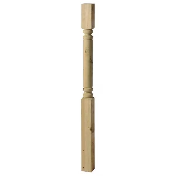 UFP Colonial Newel Post, 54 in L Nominal, 4 in W Nominal, 4 in Thick Nominal, Universal Forest, Mfr#: 362854