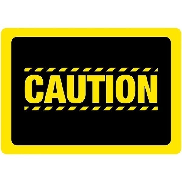 Caution Floor Sign 16in Diameter Non Slip Floor Sign, 5S Supplies, Mfr#: FS-CAUTSTP-16