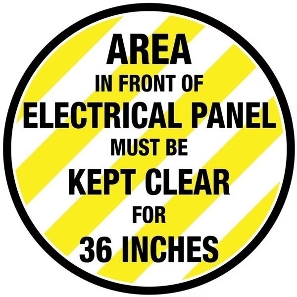 Electrical Panel Floor Sign 20in Diameter Non Slip Floor Sign, 5S Supplies, Mfr#: FS-ELECCLR-20
