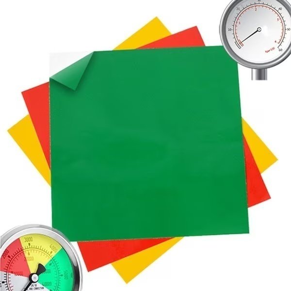 Transparent Warning Film - 12in x 12in Square Red, 5S Supplies, Mfr#: TWF-1212 -RD
