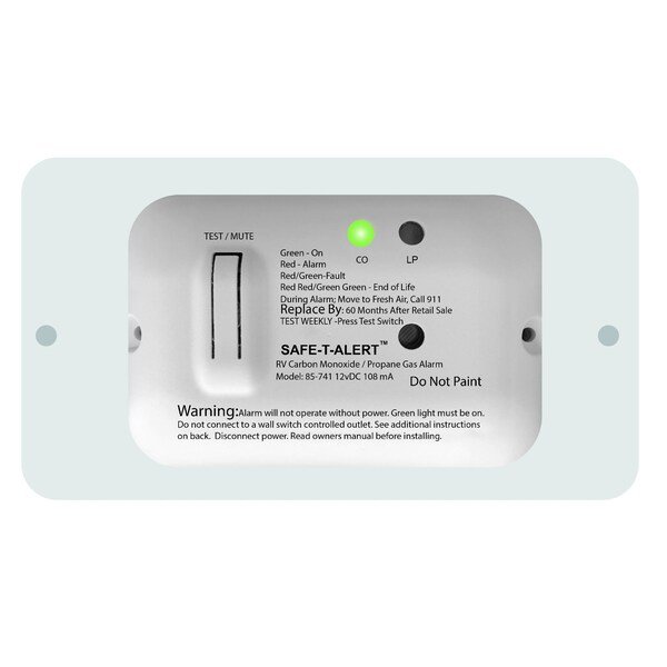 Universal Fit Detects Both Carbon Monoxide Propane Gas Alerts To Leak With Beeping, Mti Industry, Mfr#: 85-741-WT-TR