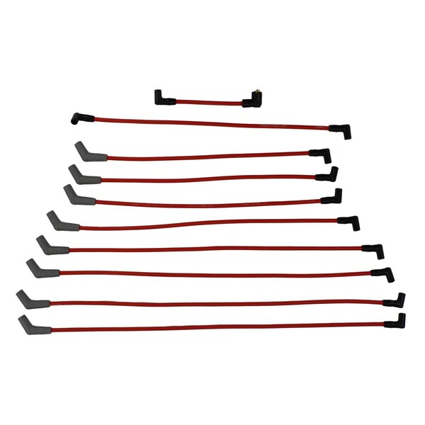 Pre Assembled, Red, 9 Millimeter, Silicone Insulation, 45 Degree Spark Plug Boots, Low Resistance, Ford, Mfr#: M-12259-R301