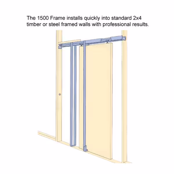 Double Pocket Interior Door, 60" x 80", White, Vdomdoors, Mfr#: MELA7012DP-WS-60