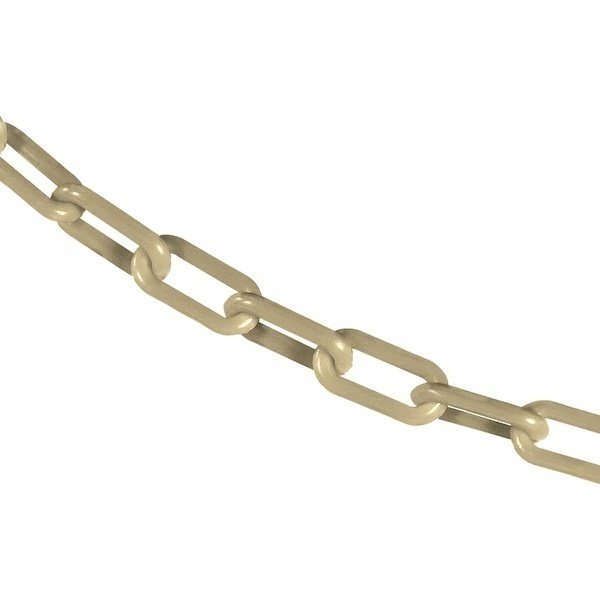 1.5-in #6, 38-mm x 25-ft Army Tan Plastic Barrier Chain, Mr. Chain, Mfr#: 30055-25