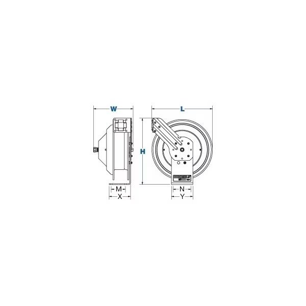 EZ-PC13-5012-A SAFETY SERIES SPRING REW POWER CORD REEL: 1PC RECEPT, 50FT CORD, , Coxreels, Mfr#: EZ-PC13-5012-A