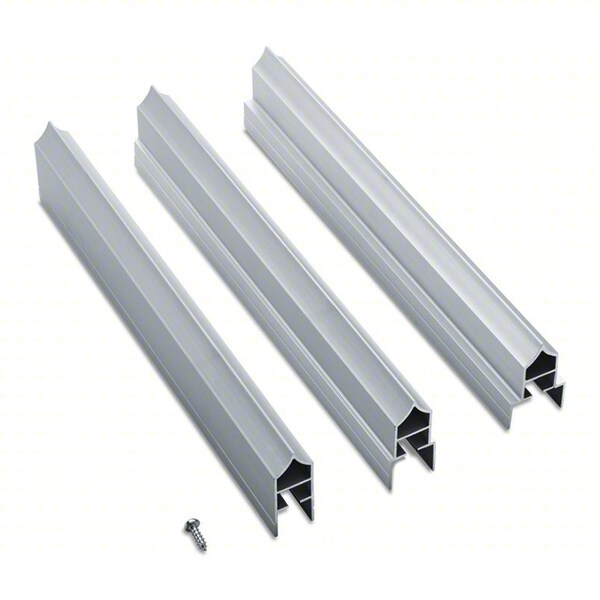 Headrail, 65" D, 65" H, 3/4" W, Al/SS, Asi Global Partitions, Mfr#: 40-8450651