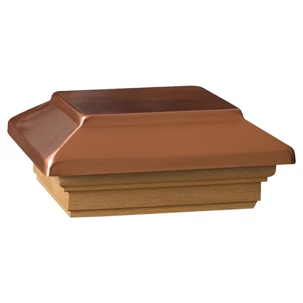 Victoria Post Cap, 558 in L, 558 in W, Copper, Deckorators, Mfr#: 207003