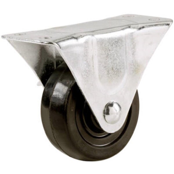 9490 1.5 in. Rigid Plate Rubber General Duty Caster, Highboy, Mfr#: HI569974