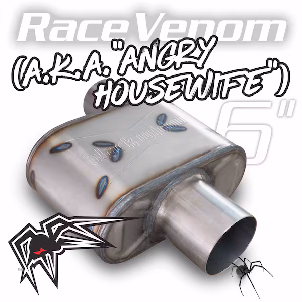 9" Length x 6" Width x 4" Height, Oval, Stainless Steel Case, Single 3" Offset Inlet, Black Widow, Mfr#: BWAHW30-P