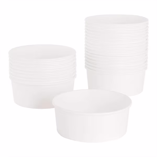 Food Bucket, 32 oz, 6.5in. Dia x 2.4in.h, White, Paper, 360PK, Karat, Mfr#: FP-PSB32