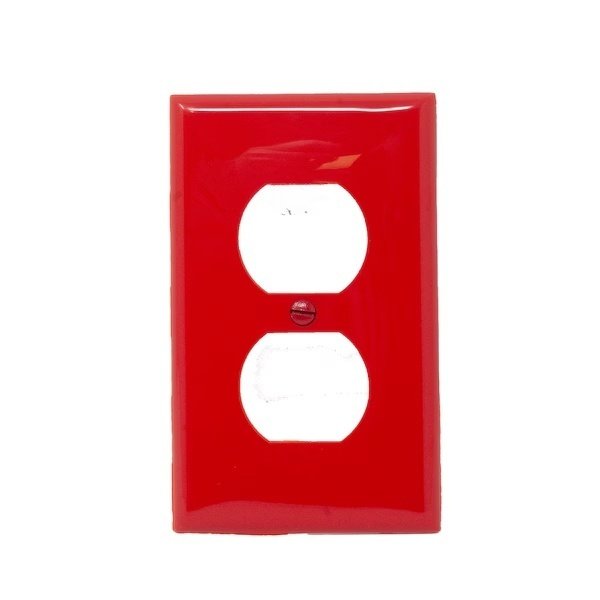 Duplex Receptacle, 1-Gang, Red, Border States Electronics, Mfr#: P8R
