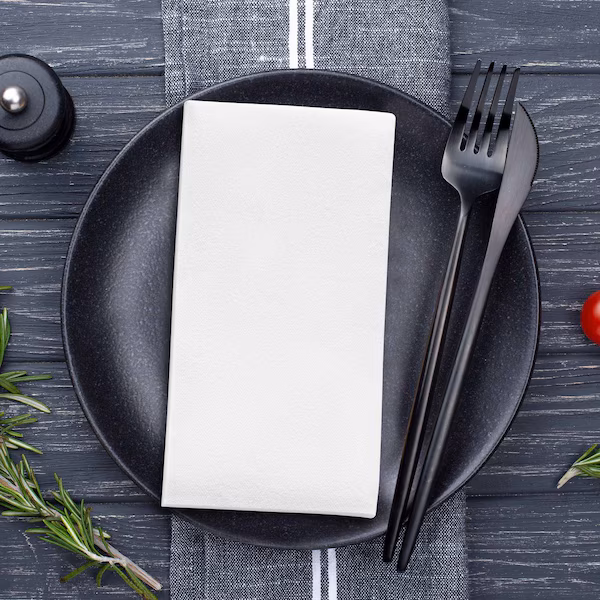White Linen-Like Premium Paper Buffet Napkins (288 Napkins), 288PK, Smarty Had A Party, Mfr#: 913272-CASE