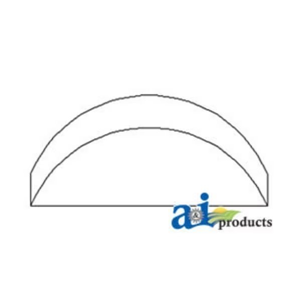 Woodruff Key, 1/8 x 5/8 in Key Size, 1 in H, A & I Products, Mfr#: A-WK08