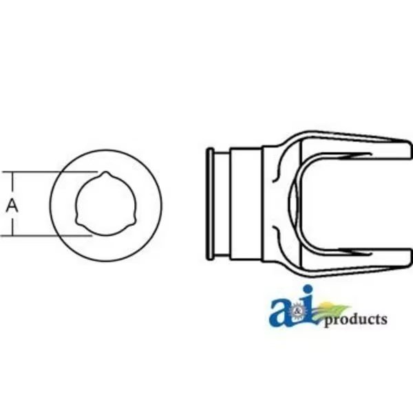 Inner Tube Yoke 3" x2.5" x4", A & I Products, Mfr#: A-BP204026852-A