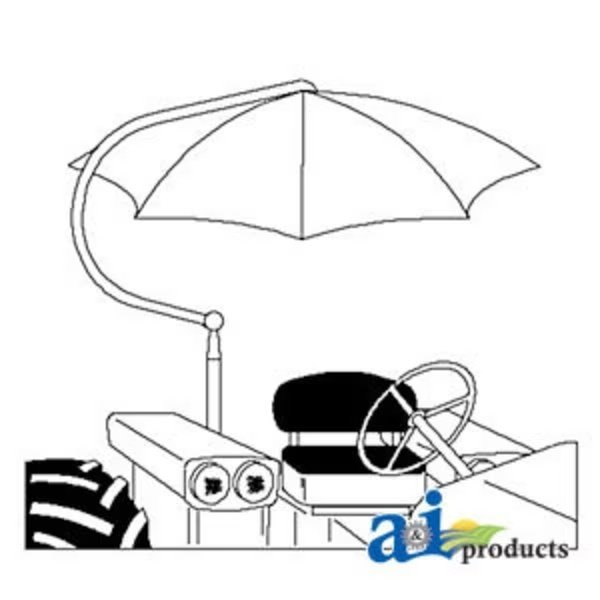 Umbrella, White 41" x20" x3", A & I Products, Mfr#: A-6A50