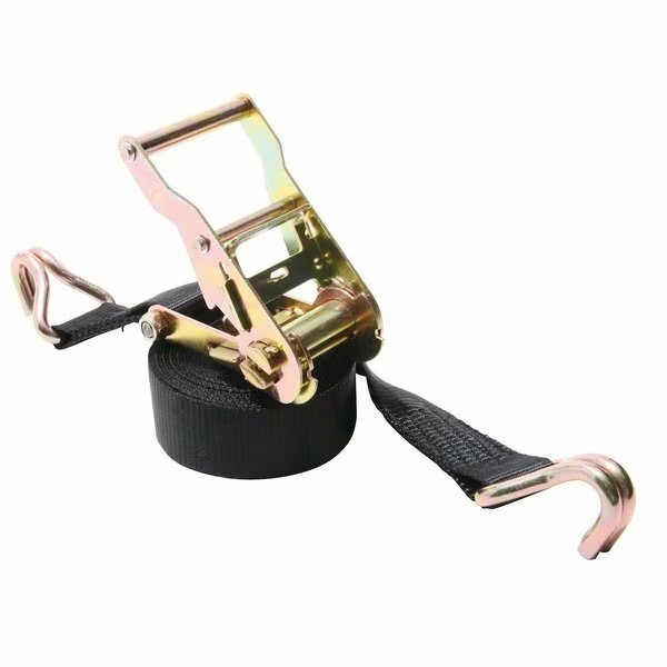 15' X 1 1/2" Ratchet, Zinc, Black Webbing, Double J Hooks 7" x3" x3.5", Sunbelt, Mfr#: A-B1340700