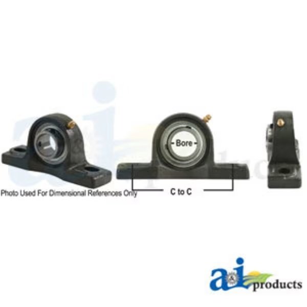 Pillow Block Unit W/ Set Screws 5.5" x3" x2", A & I Products, Mfr#: A-SPNR12RS-I