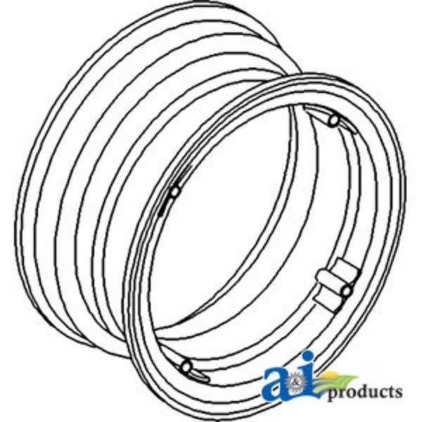 Rim, Rear Wheel 8" x 24" 4 Loop 26" x26" x9.25", A & I Products, Mfr#: A-RW08244