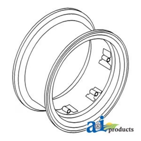 Rim, Rear Wheel 13" X 28" 6 Lug 30" x30" x14.25", A & I Products, Mfr#: A-RW13286