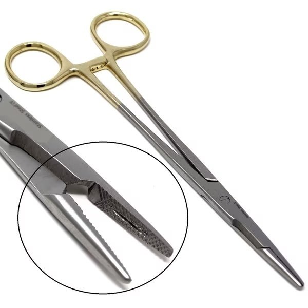 Gold Handle Olsen Hegar Needle Holder 5.5", Premium, A2Z Scilab, Mfr#: A2Z-ZR422