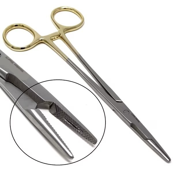 Gold Handle Olsen Hegar Needle Holder 6.5", Premium, A2Z Scilab, Mfr#: A2Z-ZR423