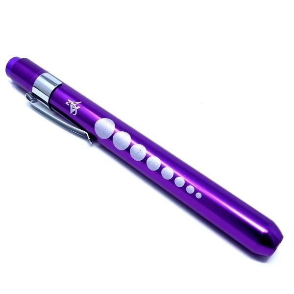 PURPLE Reusable NURSE Penlight Pocket Medical LED with Pupil Gauge, A2Z Scilab, Mfr#: A2Z-ZR586