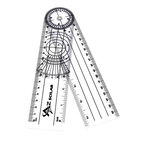 Plastic 8" Round Spinal Goniometer 360 Degree Protractor, A2Z Scilab, Mfr#: A2Z-ZR680
