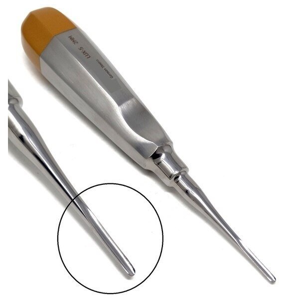 Dental Luxating Elevator Straight 2mm, Gold Handle, A2Z Scilab, Mfr#: A2Z-ZR820
