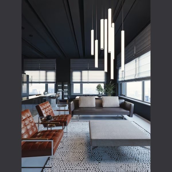 Caden 36" LED Pendant - 3000K 30W 120-277V - Satin Nickel, Afx, Mfr#: CADP36L30UDSN