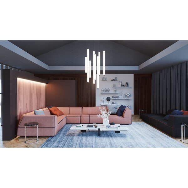 Caden 48" LED Pendant - 3000K 35W 120-277V - Black, Afx, Mfr#: CADP48L30UDBK