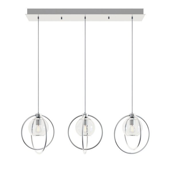 Jamie Three MiniPendant, Medium Base 120V, Satin Nickel, Afx, Mfr#: JAMP12MBSNLNR3