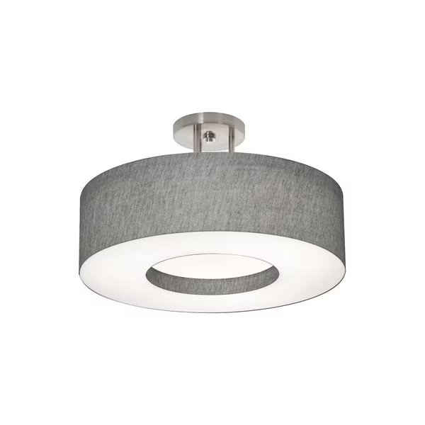 Montclair 13" LED Semi-Flush - Grey, Afx, Mfr#: MCF1214LAJUD-GYSF