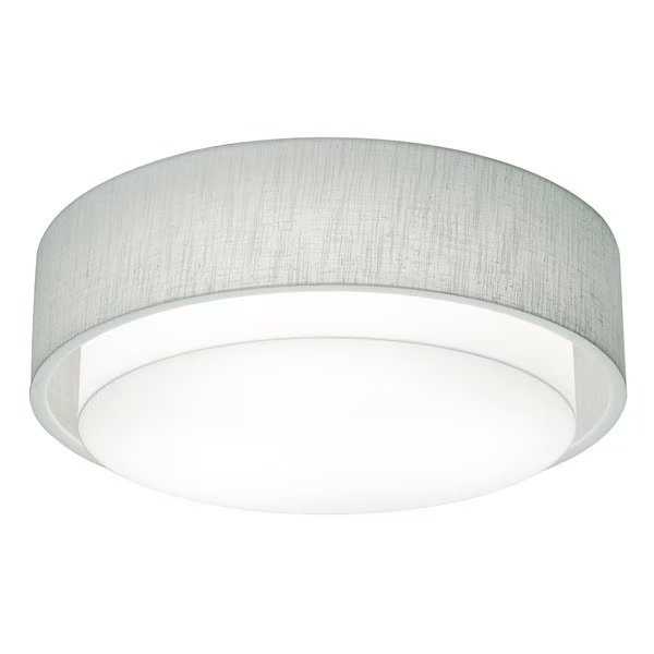 Sanibel 23" LED Ceiling - White Finish Linen White Shade, Afx, Mfr#: SAF2332LAJUD-LW