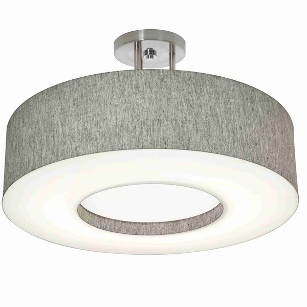 Montclair 19'' Semi-Flush - Grey Shade, Afx, Mfr#: MCF1932MB-GYSF