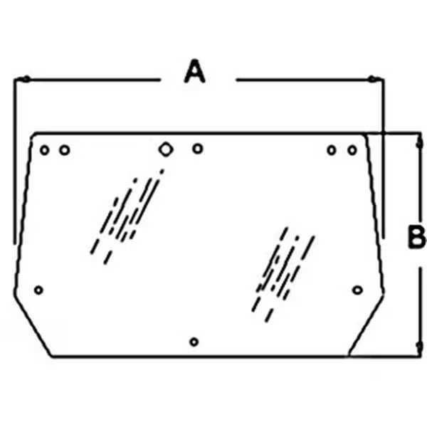 Glass, Rear Fits InternationalCaseIH 105U 85U 95U JX100U, Aftermarket, Mfr#: WN-82016997-PEX